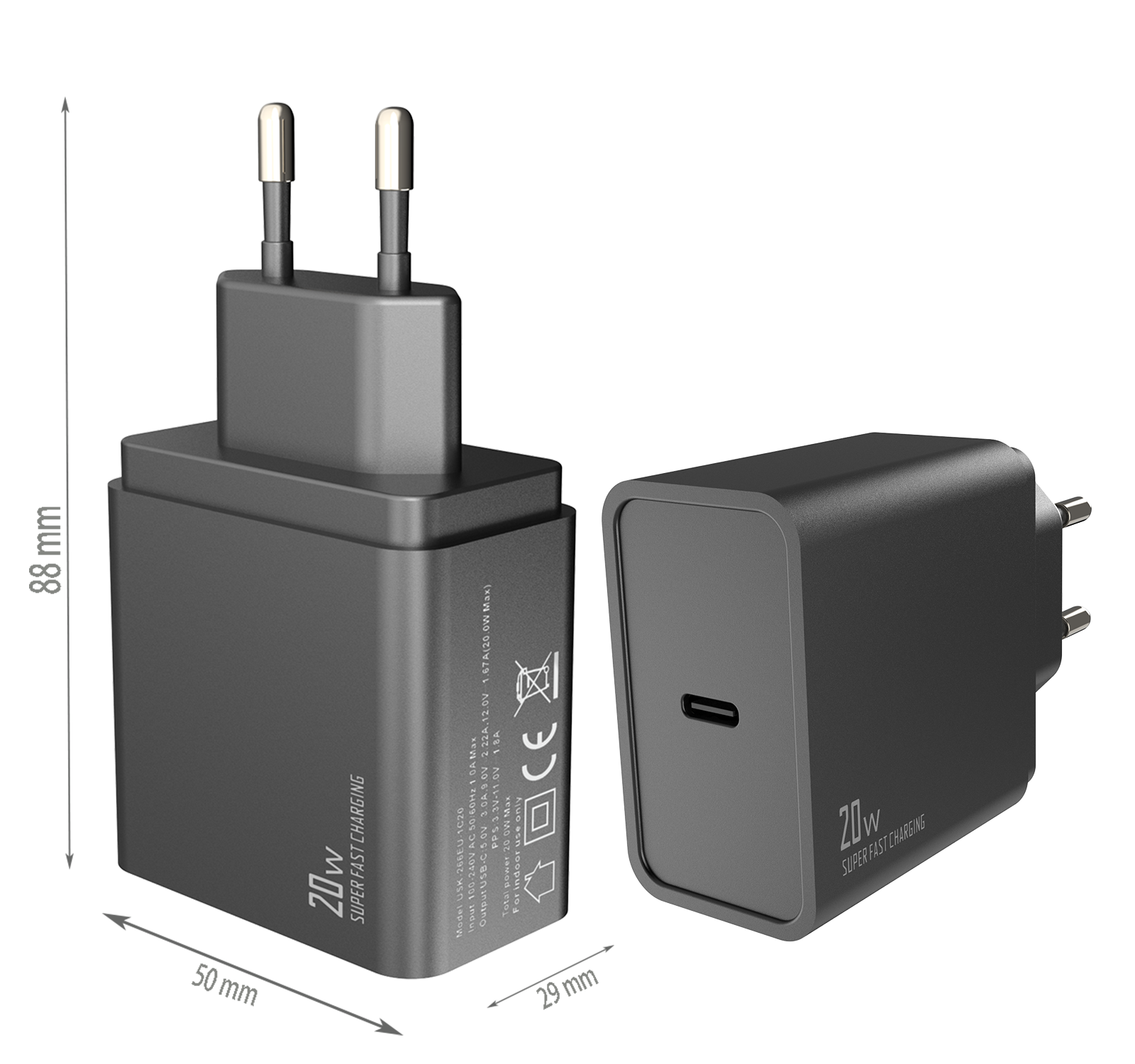 PD20W charger,1*USB-CF Port