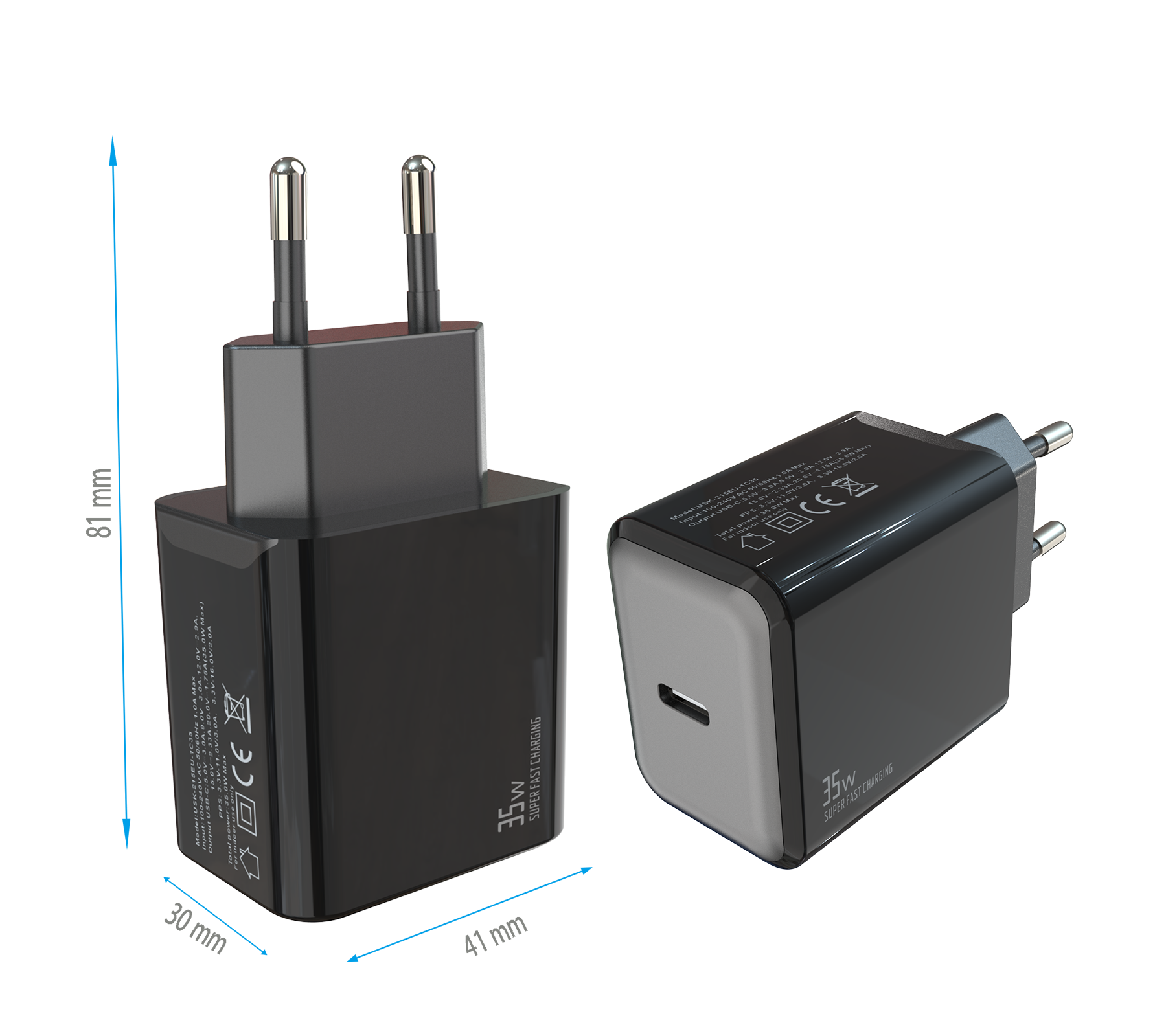 PD35W charger,1*USB-CF Port