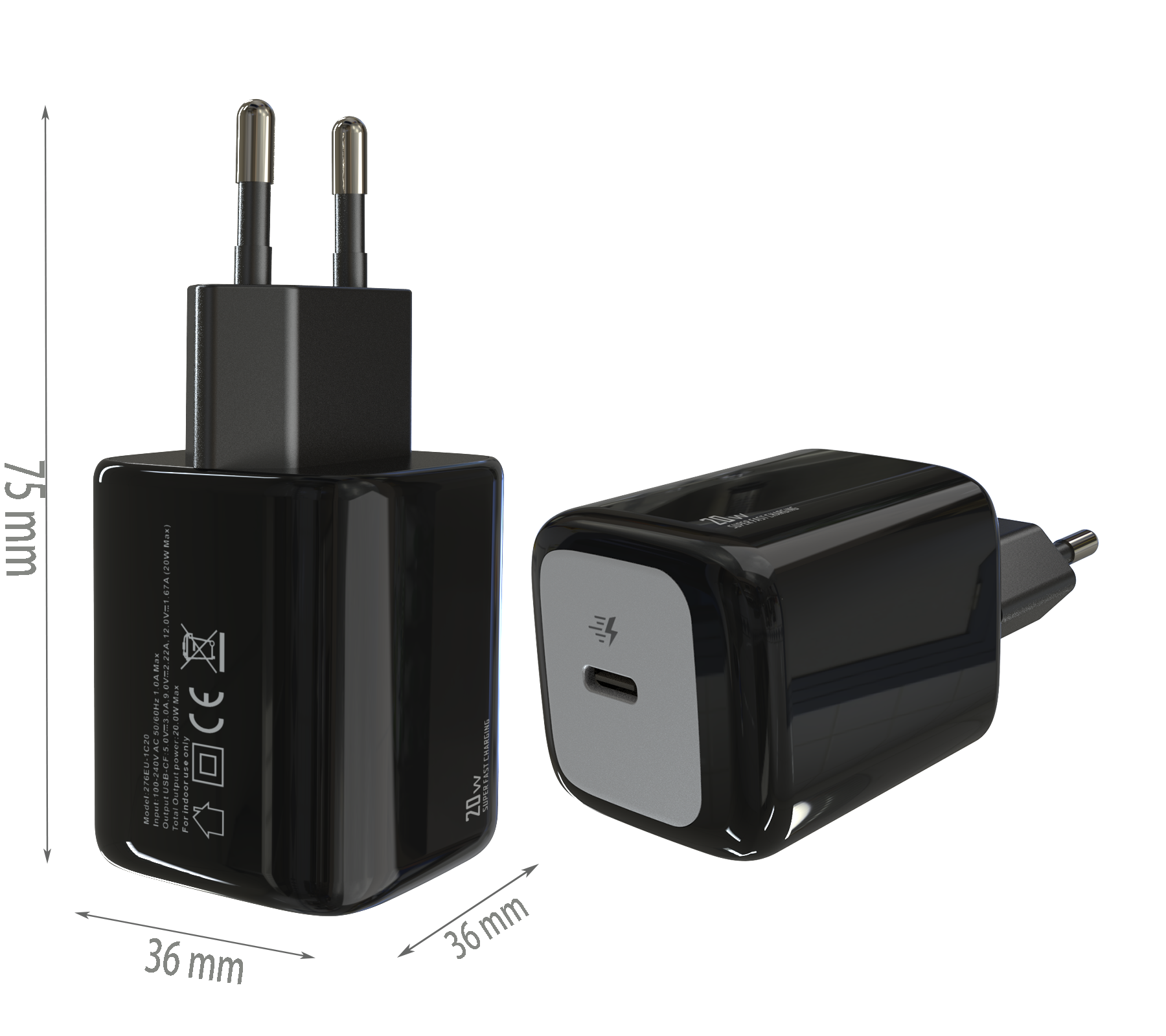 PD20W charger,1*USB-CF Port