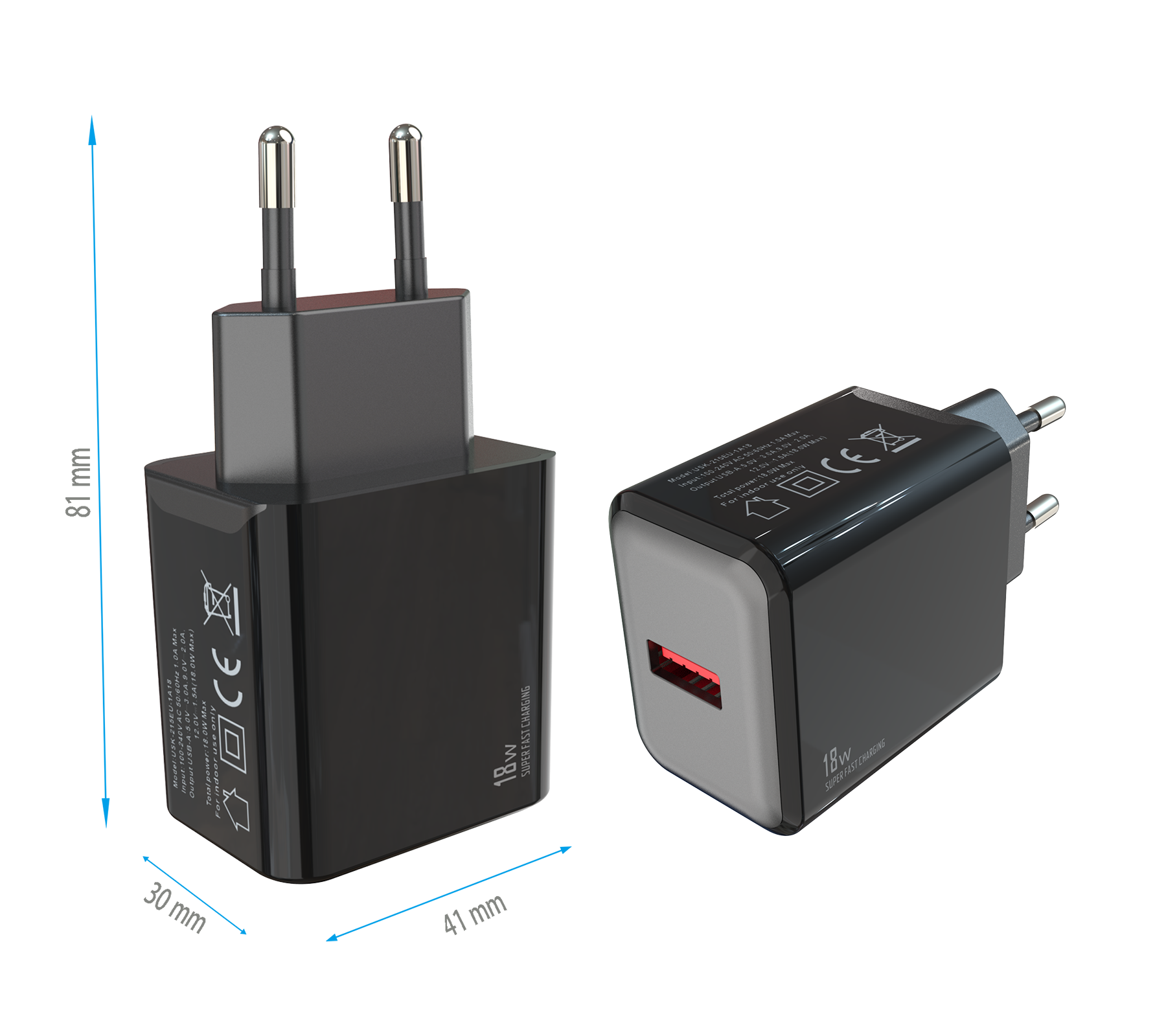 QC18W charger,1*USB-AF Port