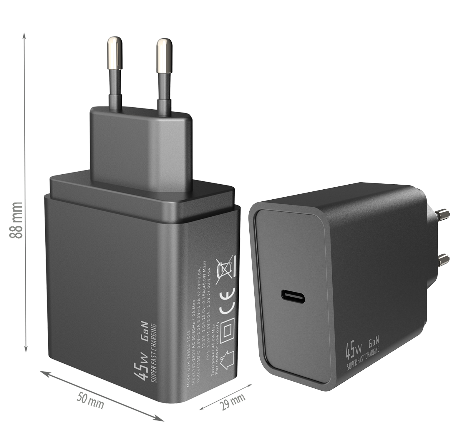 PD45W charger,1*USB-CF Port