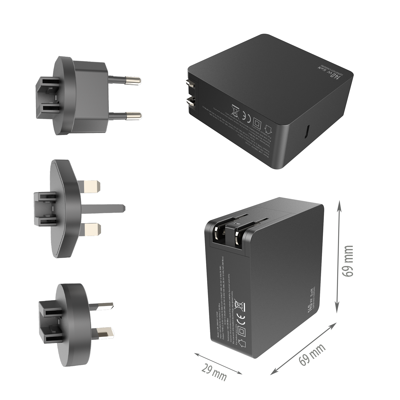 PD140W Travel Charger,1*USB-C Port