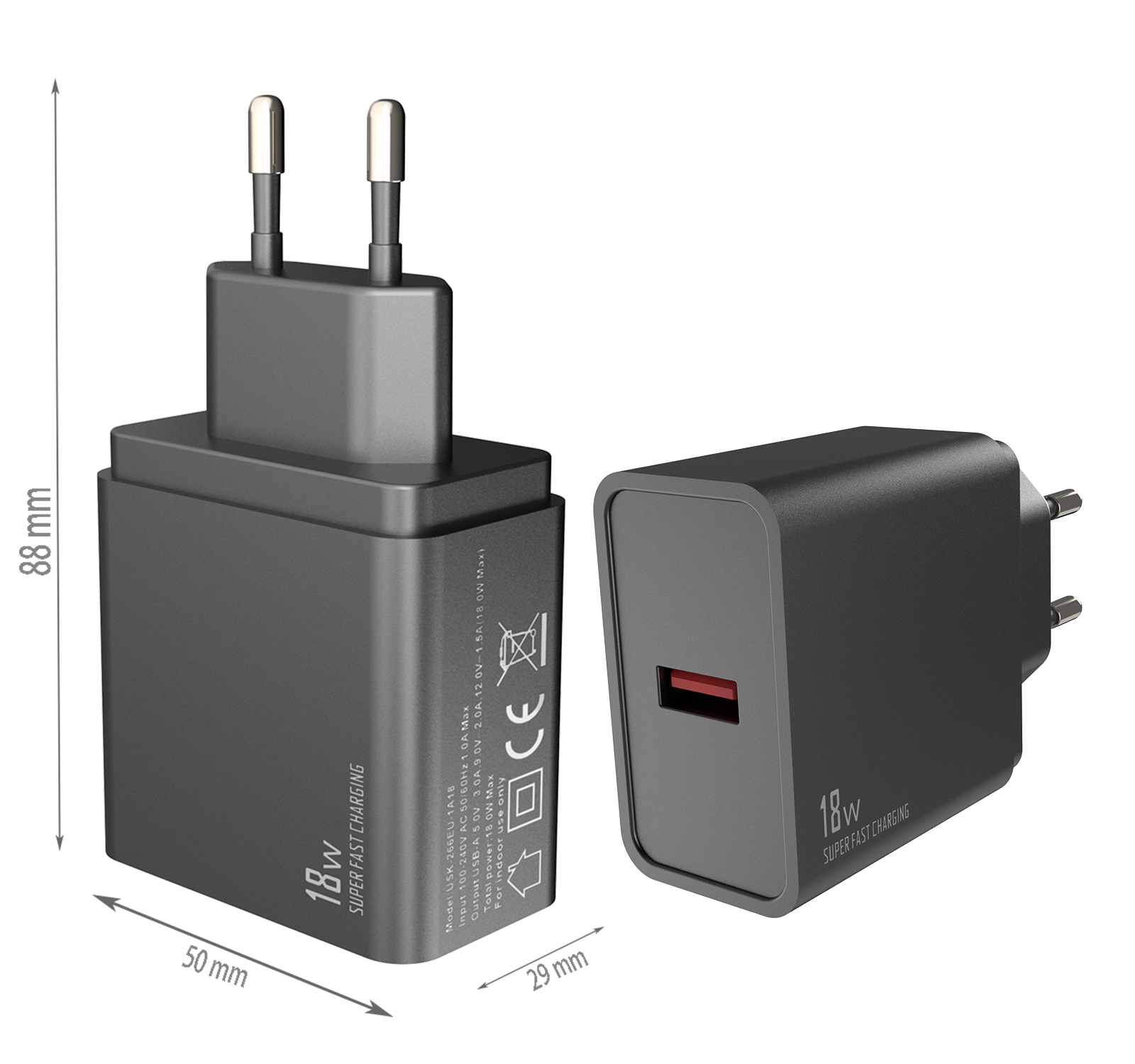 QC18W charger,1*USB-AF Port