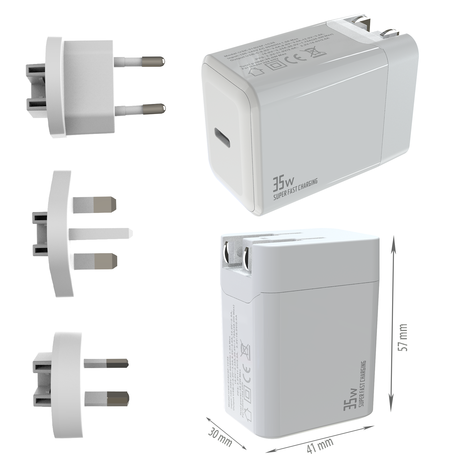 PD35W Travel charger,1*USB-CF Port