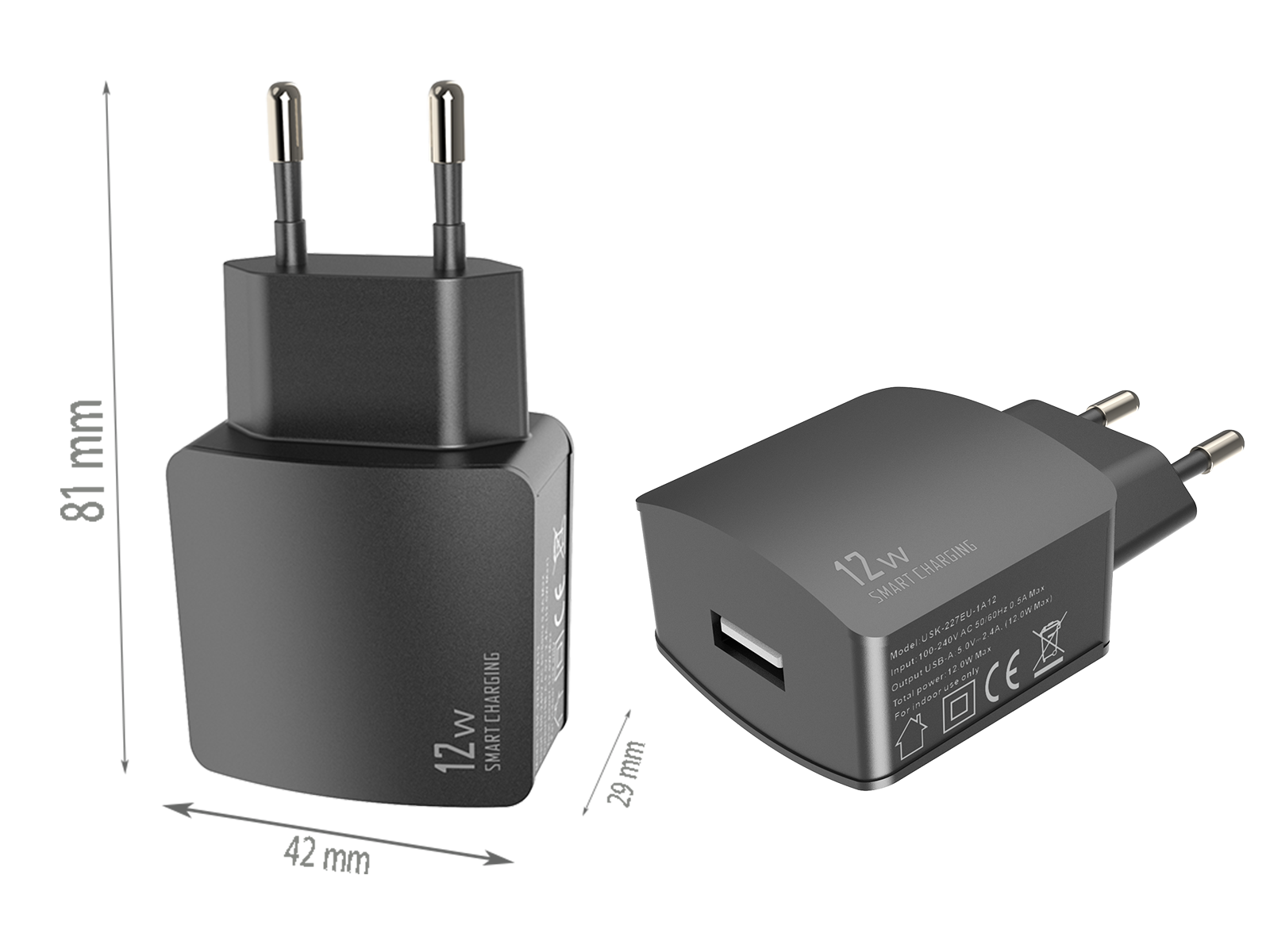 12W charger,1*USB-AF Port