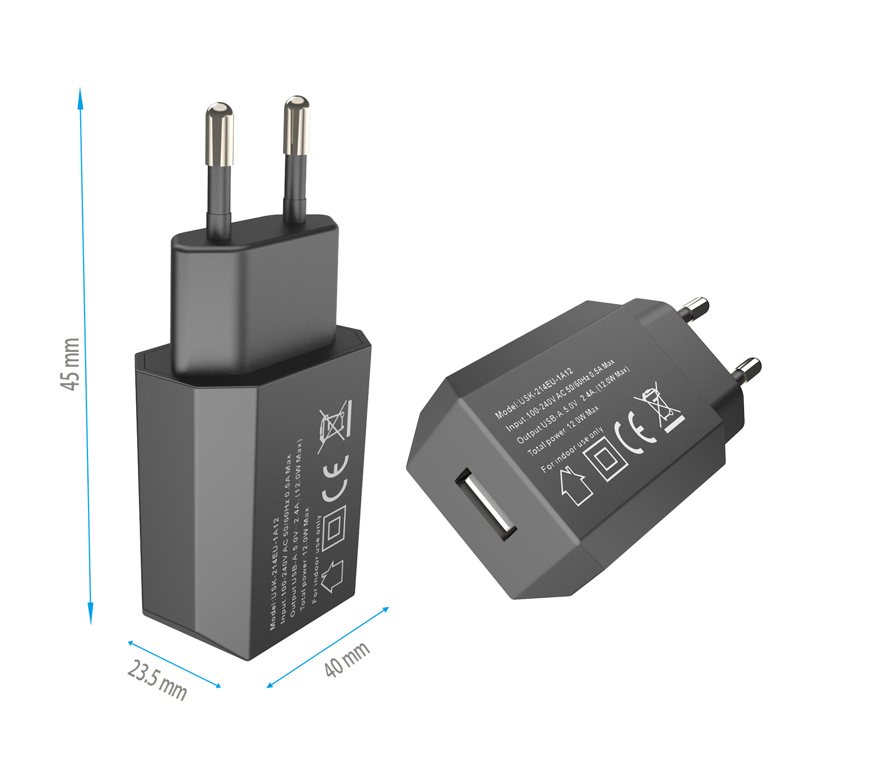 12W charger,1*USB-AF Port