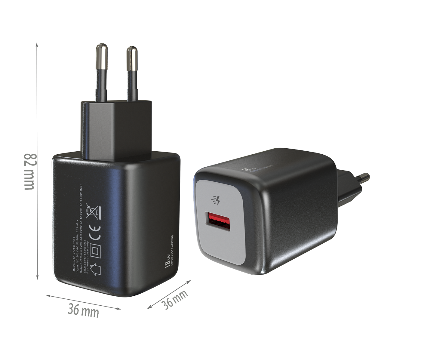 QC18W charger,1*USB-AF Port